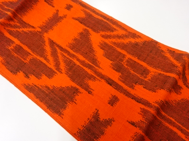 JAPANESE NAGOYA OBI / MAWATA TSUMUGI / WOVEN ABSTRACT